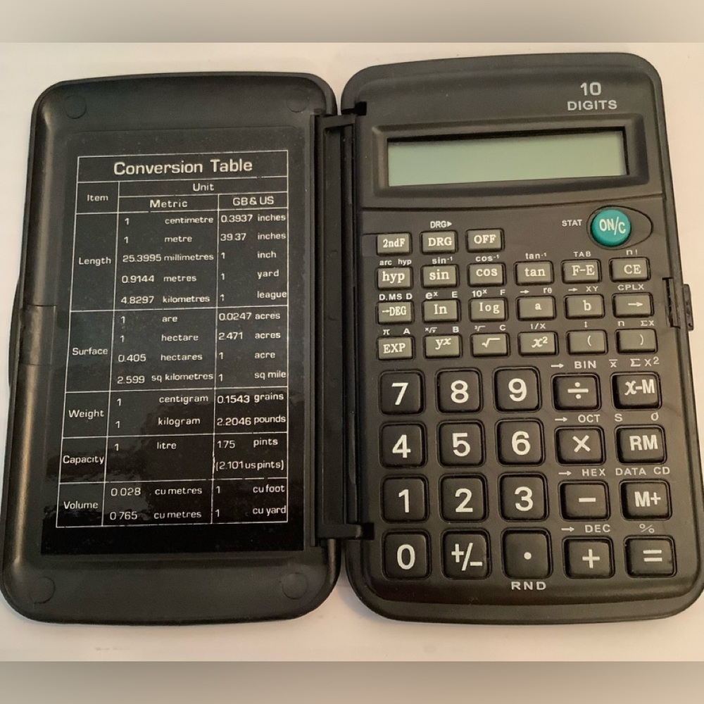 Used Cora Scientific Pocket Calculator 10 Digits, GWC (No Batteries) PRICE FIRM